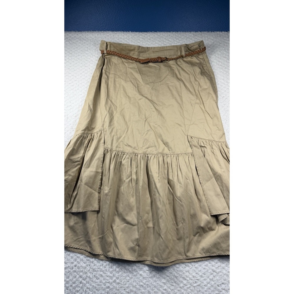Who What Wear Cotton Midi Skirt Tiered Ruffle Boho Cottagecore Prairie 16